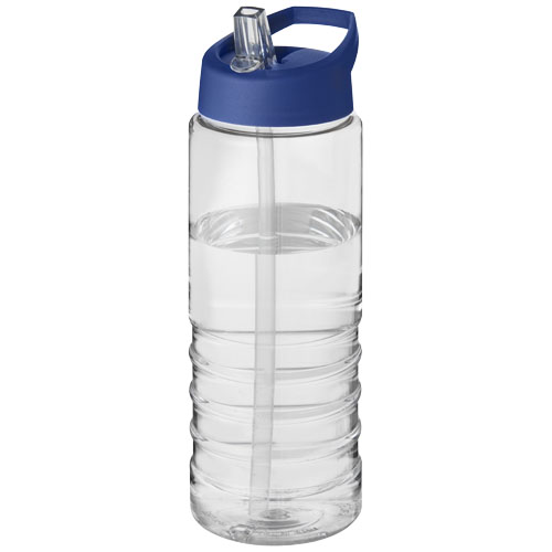 H2O Treble 750 ml Spout Lid Sport Bottle - Transparent, Blue