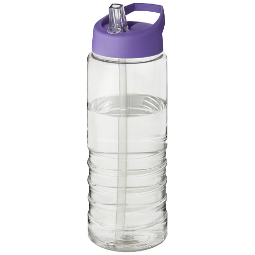 H2O Treble 750 ml Spout Lid Sport Bottle - Transparent, Purple