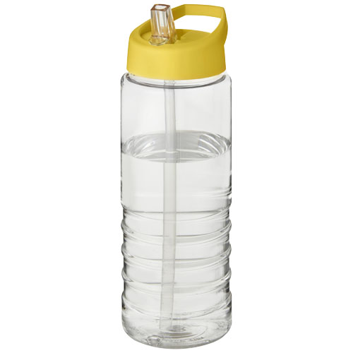 H2O Treble 750 ml Spout Lid Sport Bottle - Transparent, Yellow