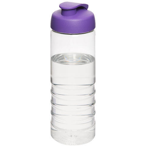 H2O Treble 750 ml Flip Lid Sport Bottle - Transparent, Purple