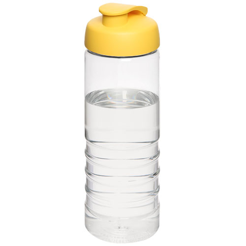 H2O Treble 750 ml Flip Lid Sport Bottle - Transparent, Yellow