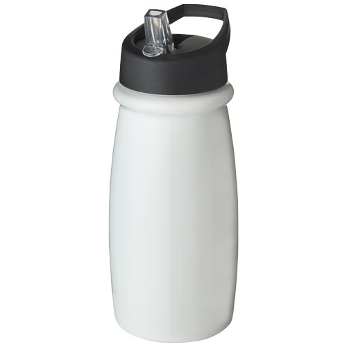H2O Pulse 600 ml Spout Lid Sport Bottle - White, Black