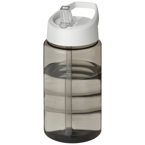 H2O Bop 500 ml Spout Lid Sport Bottle - Charcoal, White