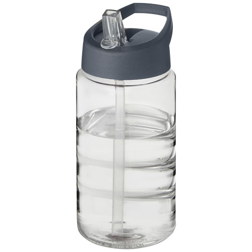 H2O Bop 500 ml Spout Lid Sport Bottle - Transparent, Storm Grey