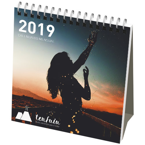 Classic Monthly Desktop Calendar Soft Cover - White