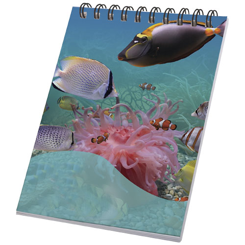 Desk-Mate® Wire-O A7 Notebook - White, Black