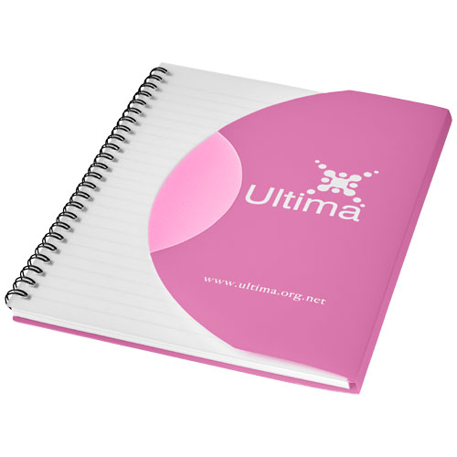 Curve A6 Notebook - Pink, Black