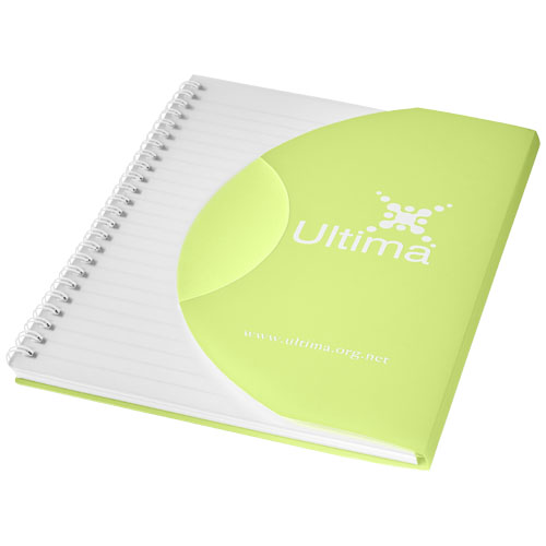 Curve A6 Notebook - Lime, White