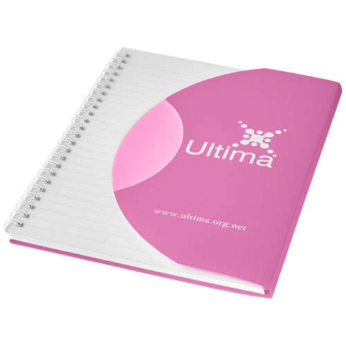 Curve A6 Notebook - Pink, White
