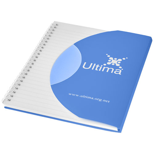 Curve A6 Notebook - Frosted Blue, White