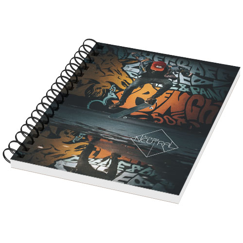 Desk-Mate® A6 Notebook Synthetic Cover - White, Black
