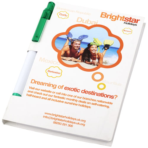 Essential Conference Pack A5 Notepad And Pen - White, Green