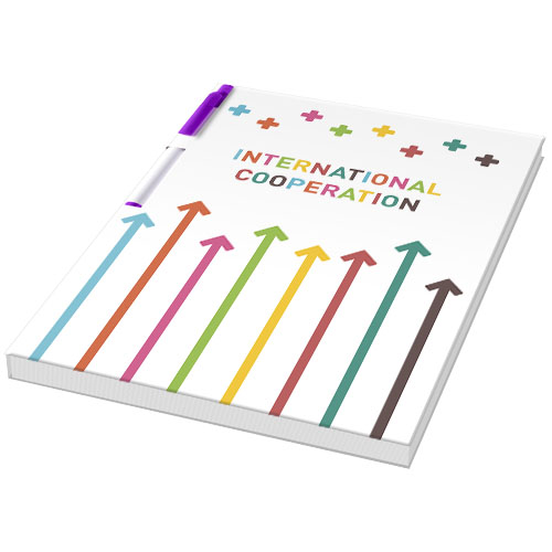 Essential Conference Pack A5 Notepad And Pen - White, Purple