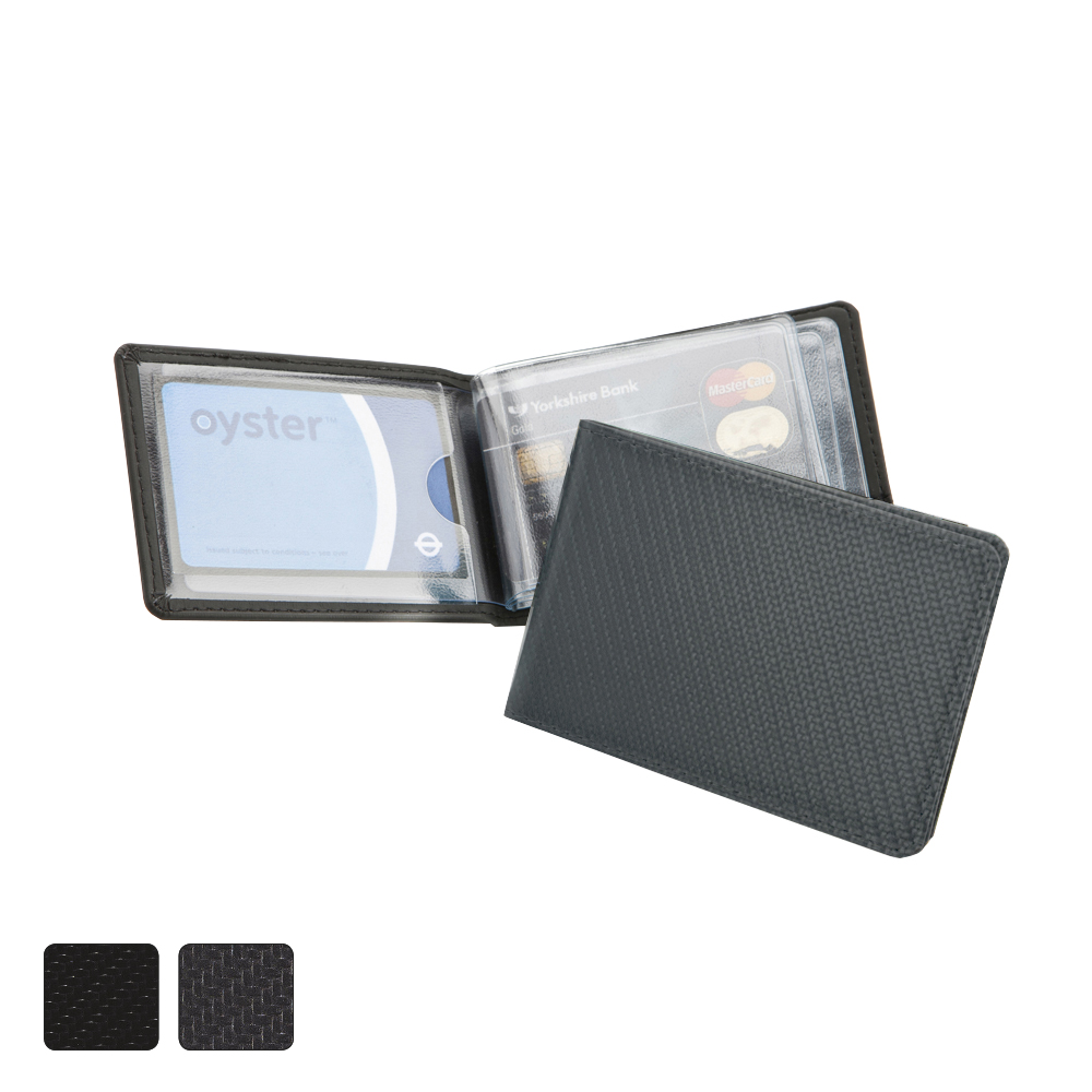 Carbon Fibre Effect Credit Card Case For 6-8 Cards