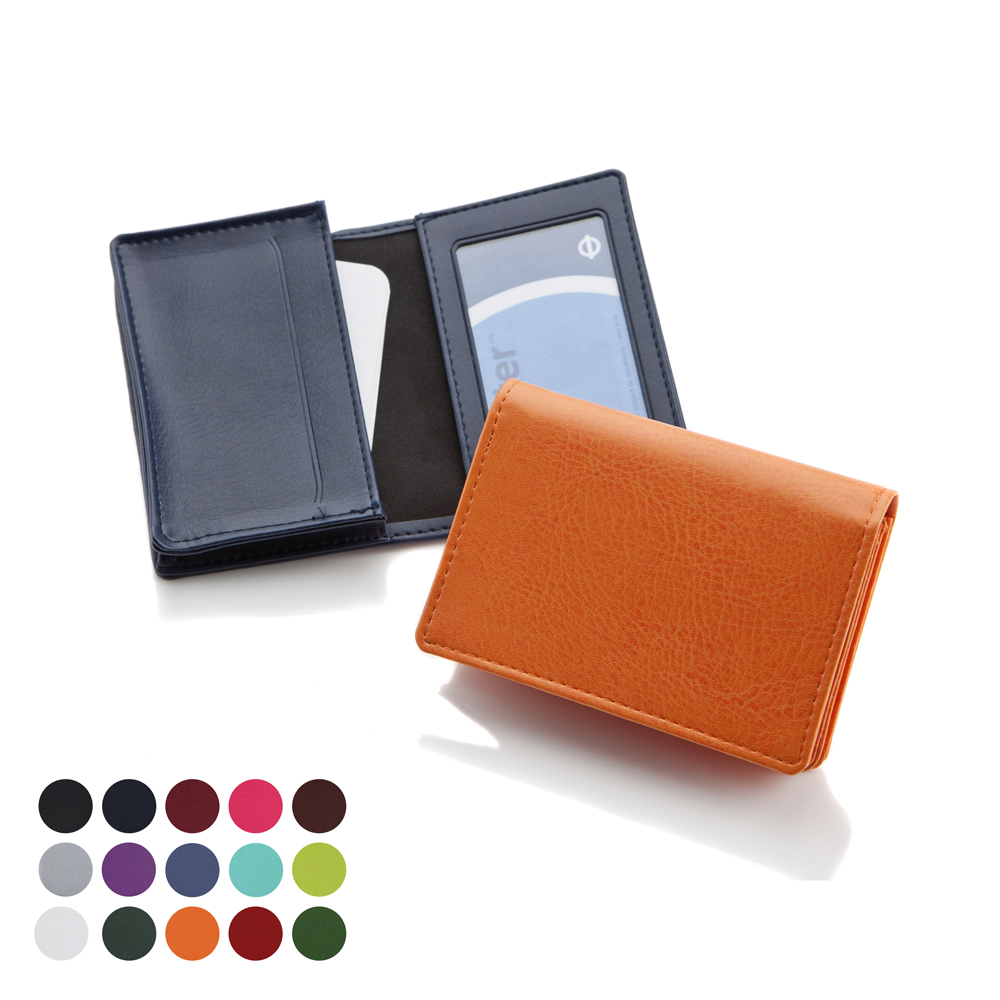 Deluxe Business Card Dispenser With Framed Window Pocket