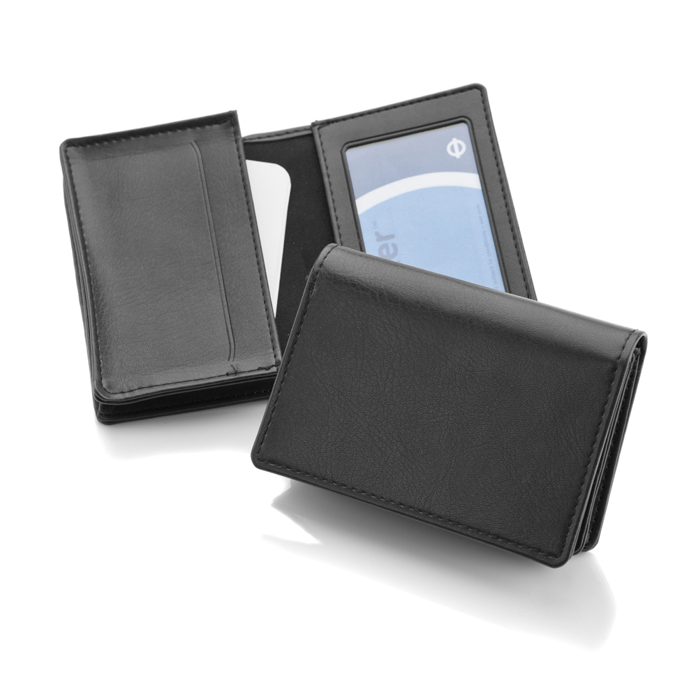 Deluxe Business Card Dispenser With Framed Window Pocket