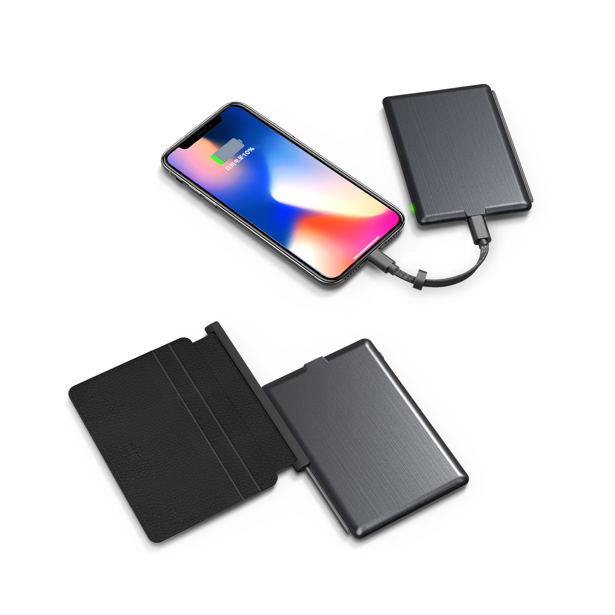 Xoopar Ine Powerwallet 3000 mAh - Leather Look Pu