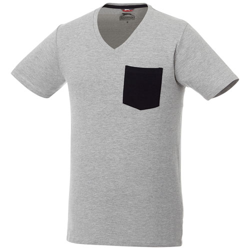 Slazenger Gully Short Sleeve Men'S Pocket T-Shirt - Sport Grey, Navy