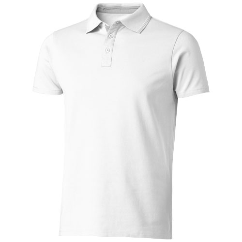 Slazenger Hacker Short Sleeve Polo - White, Grey
