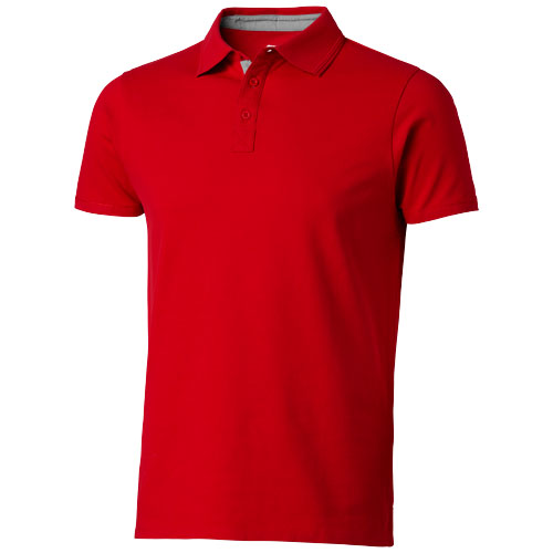 Slazenger Hacker Short Sleeve Polo - Red, Grey