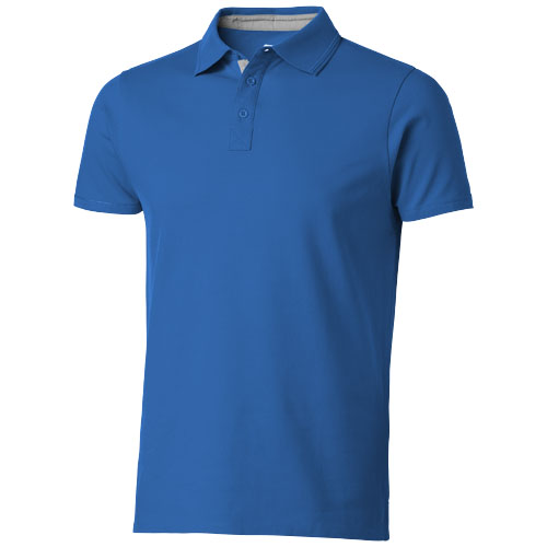 Slazenger Hacker Short Sleeve Polo - Sky Blue, Grey