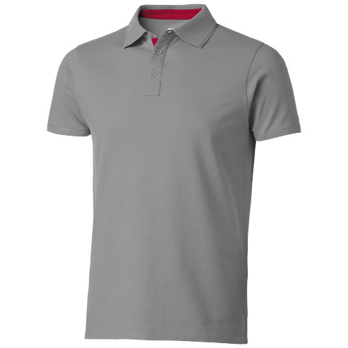 Slazenger Hacker Short Sleeve Polo - Grey, Red