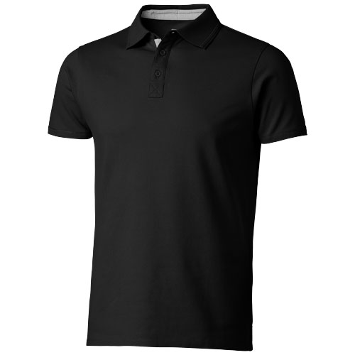 Slazenger Hacker Short Sleeve Polo - Black, Grey
