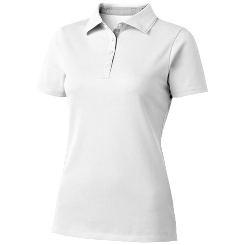 Slazenger Hacker Short Sleeve Ladies Polo - White, Grey