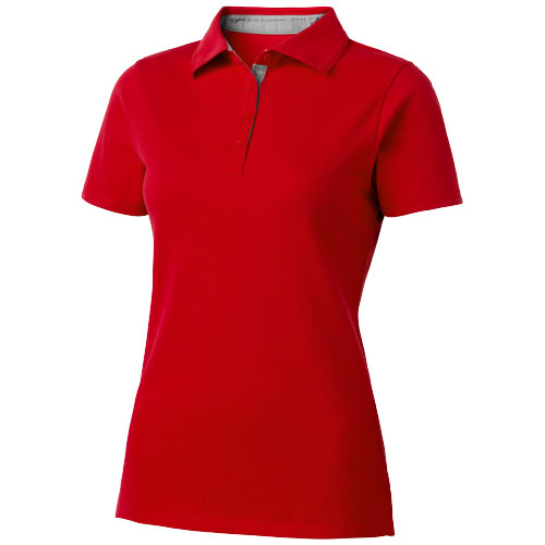 Slazenger Hacker Short Sleeve Ladies Polo - Red, Grey