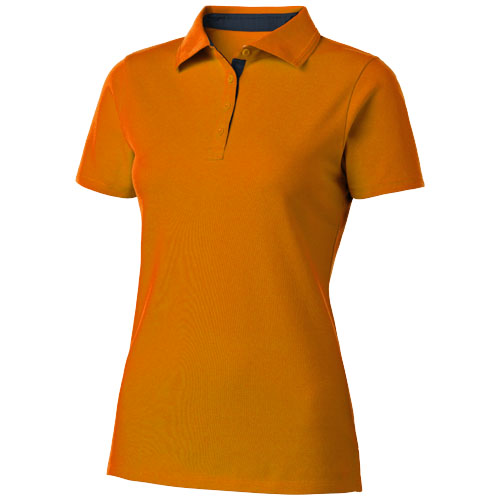Slazenger Hacker Short Sleeve Ladies Polo - Orange, Navy