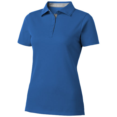 Slazenger Hacker Short Sleeve Ladies Polo - Sky Blue, Grey