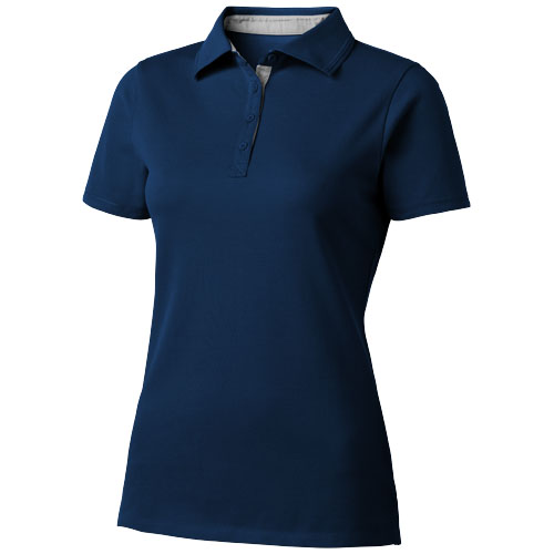 Slazenger Hacker Short Sleeve Ladies Polo - Navy, Grey