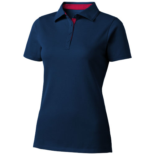 Slazenger Hacker Short Sleeve Ladies Polo - Navy, Red