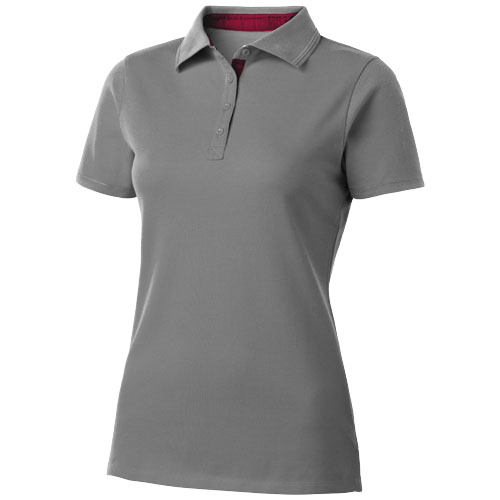 Slazenger Hacker Short Sleeve Ladies Polo - Grey, Red