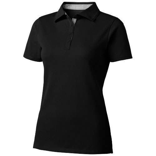 Slazenger Hacker Short Sleeve Ladies Polo - Black, Grey