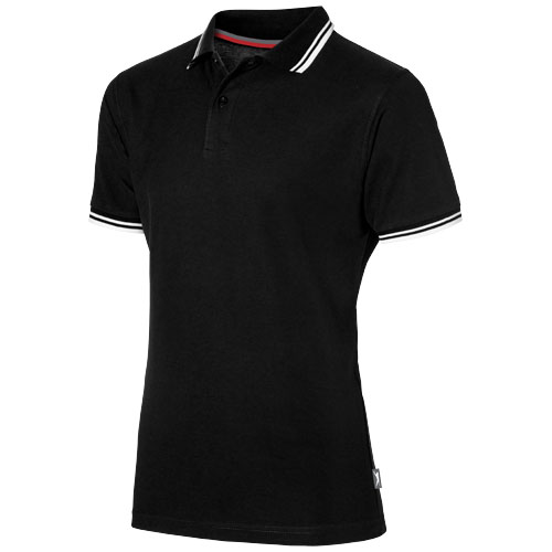Slazenger Deuce Short Sleeve Men'S Polo With Tipping - Black