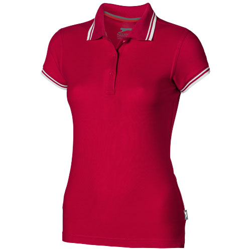 Slazenger Deuce Short Sleeve Women'S Polo With Tipping - Red