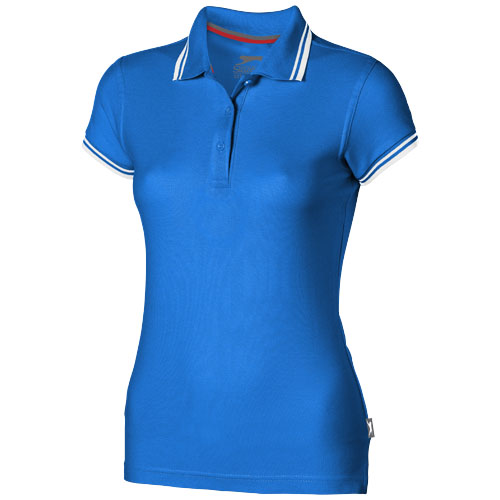 Slazenger Deuce Short Sleeve Women'S Polo With Tipping - Sky Blue