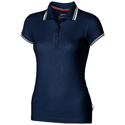 Slazenger Deuce Short Sleeve Women'S Polo With Tipping - Navy