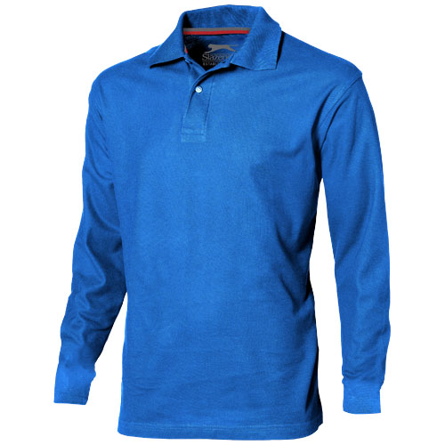 Slazenger Point Long Sleeve Men'S Polo - Sky Blue