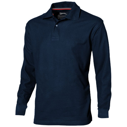 Slazenger Point Long Sleeve Men'S Polo - Navy