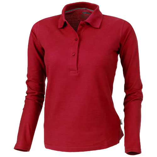 Slazenger Point Long Sleeve Women'S Polo - Red
