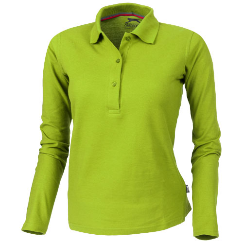 Slazenger Point Long Sleeve Women'S Polo - Apple Green