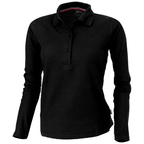 Slazenger Point Long Sleeve Women'S Polo - Black