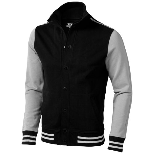 Slazenger Varsity Sweat Jacket - Black, Grey