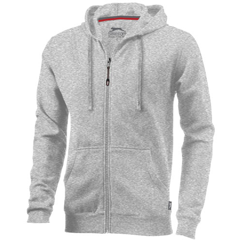 Slazenger Open Full Zip Hooded Sweater - Grey Melange