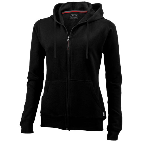 Slazenger Open Full Zip Hooded Ladies Sweater - Black