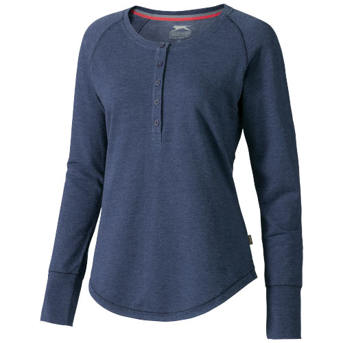 Slazenger Touch Long Sleeve Ladies Shirt - Heather Blue