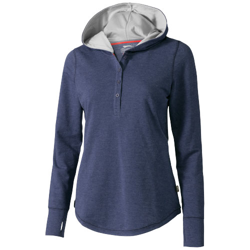 Slazenger Reflex Ladies Knit Hoodie - Heather Blue