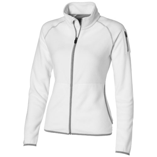 Slazenger Drop Shot Full Zip Micro Fleece Ladies Jacket - White